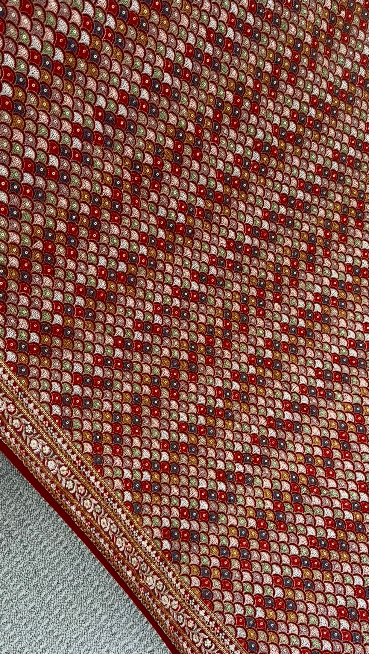 Sabyasachi Inspired Crimson Shawl