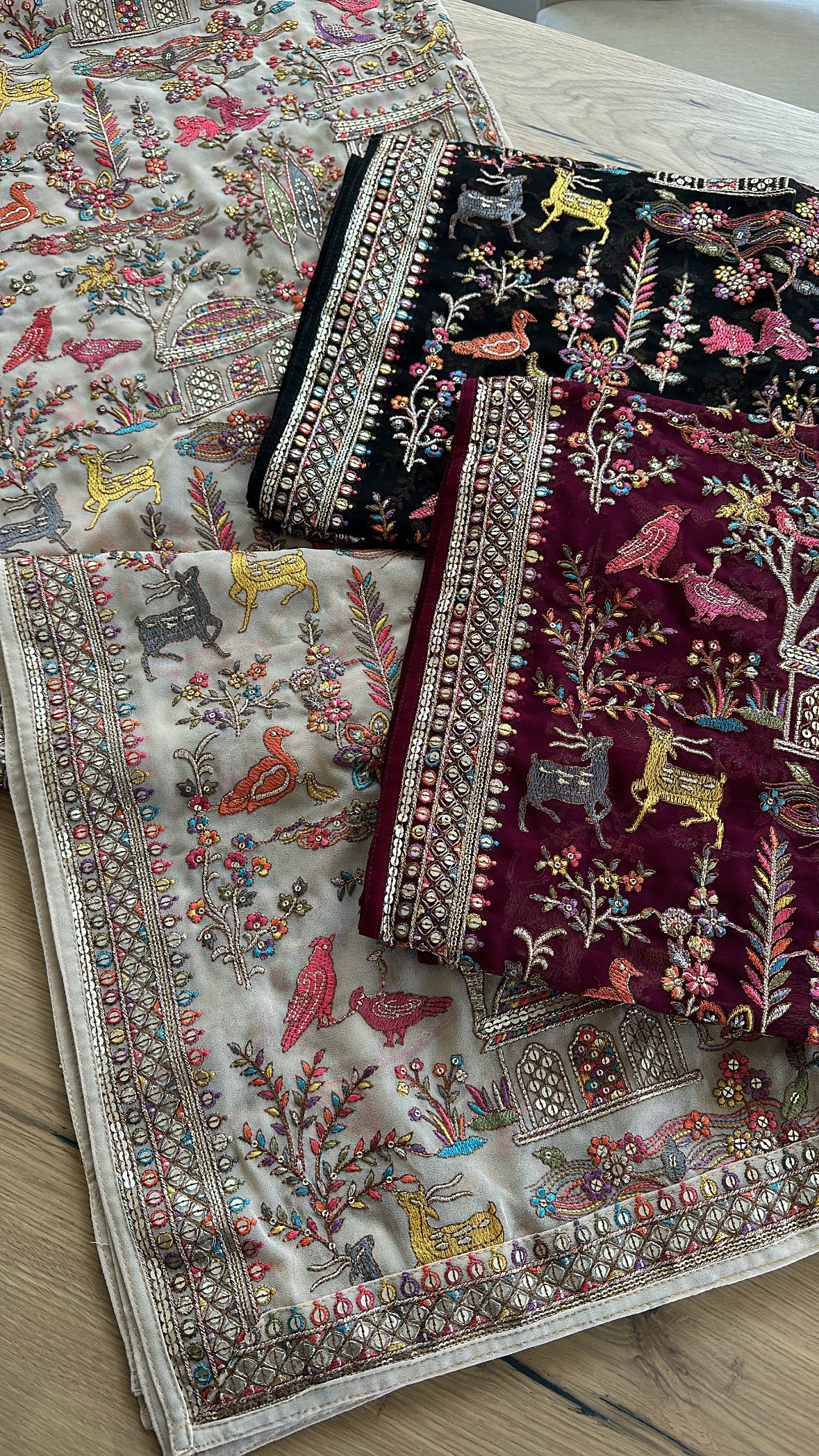 Wildlife Wonders Embroidered Shawl