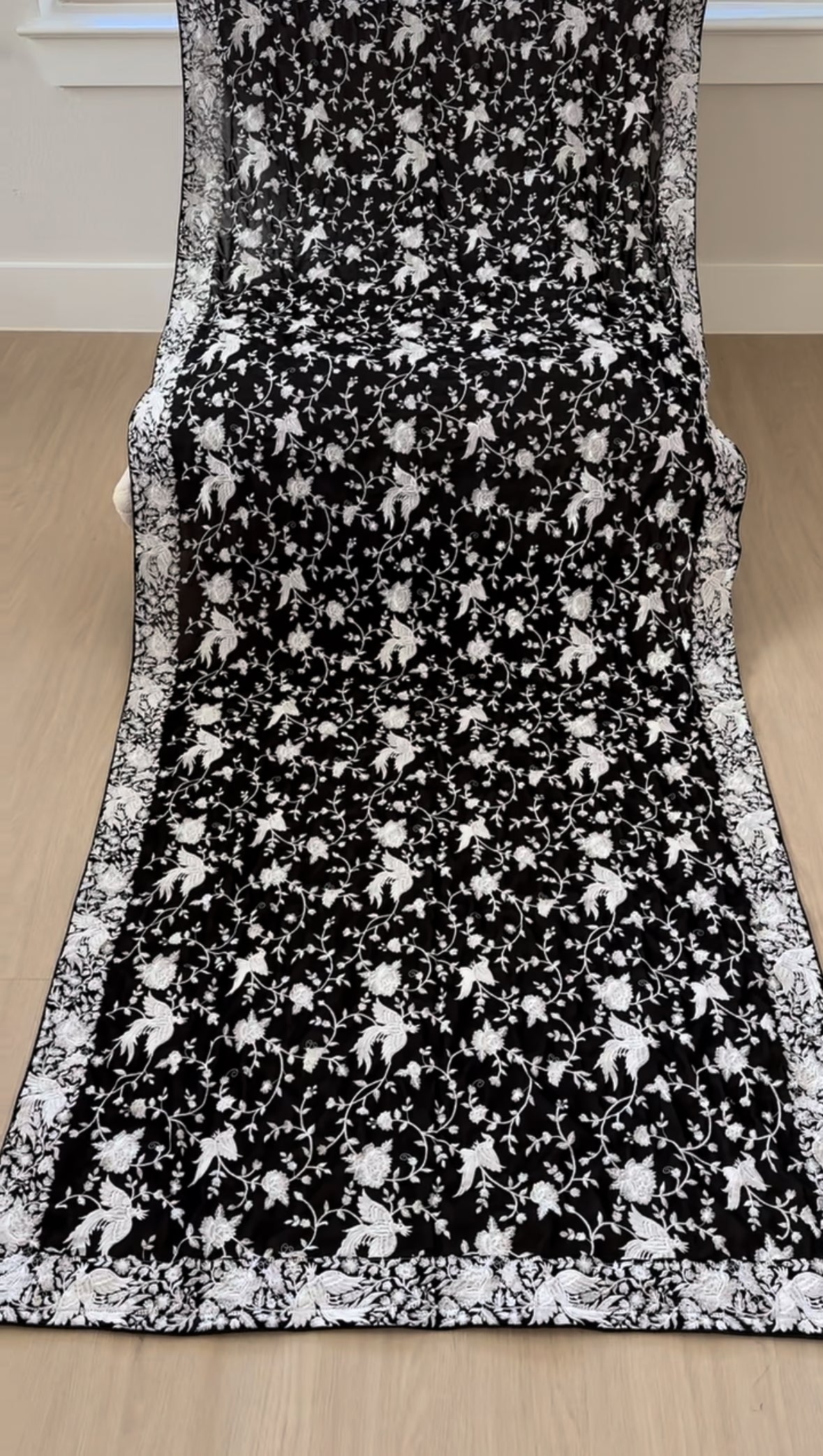 Black/White Sky Symphony Shawl