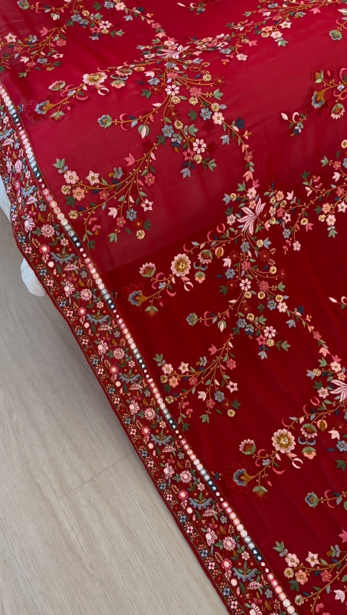 Crimson Mirror Dupatta