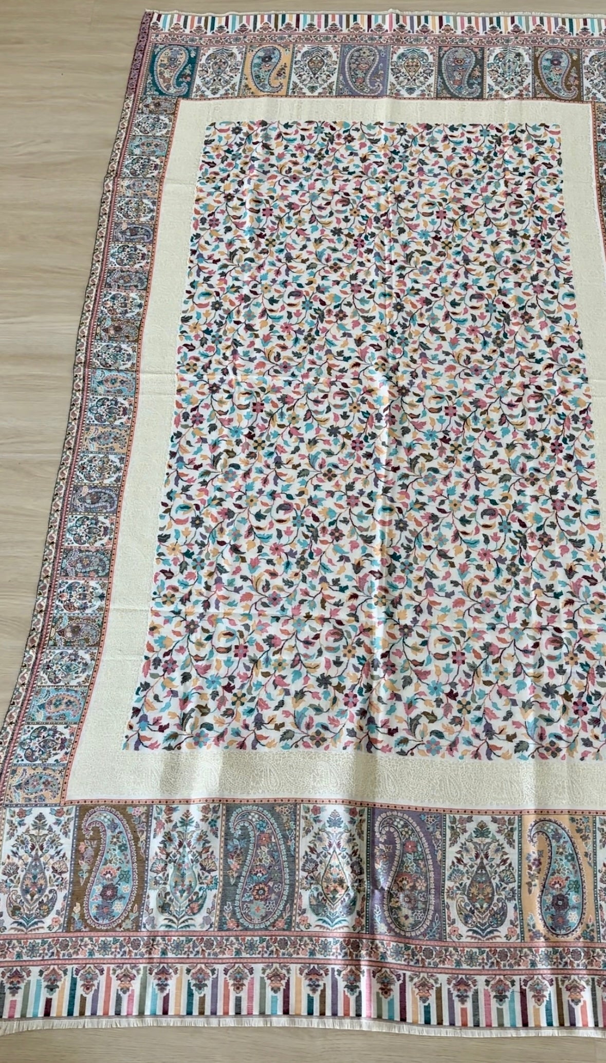 Pastel Florals Kani Pashmina