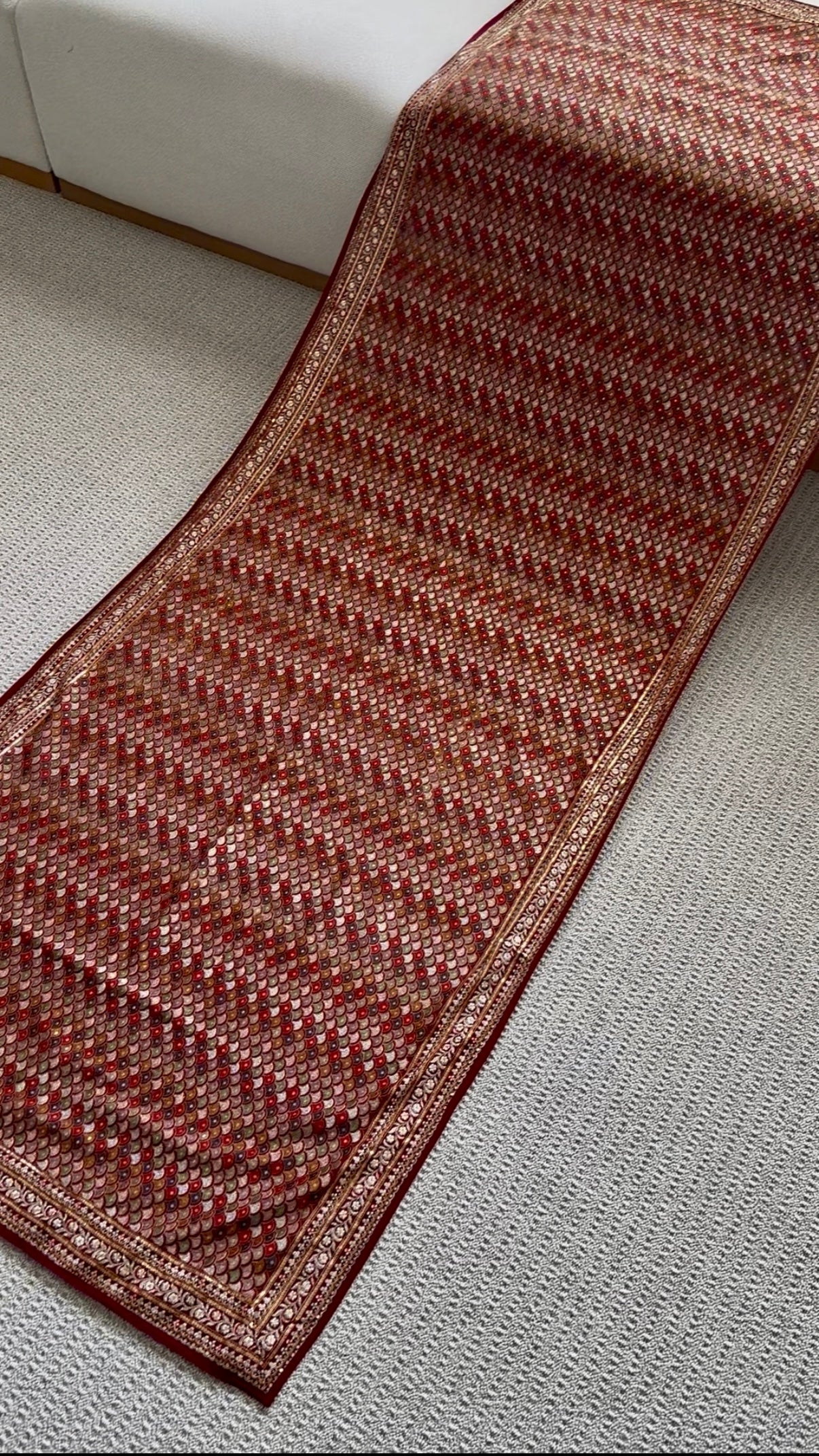 Sabyasachi Inspired Crimson Shawl